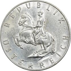سکه 5 شیلینگ 1961 جمهوری دوم - AU58 - اتریش