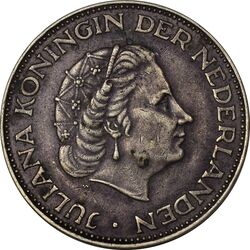 سکه 1/2-2 گلدن 1962 یولیانا - EF40 - هلند