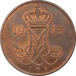 سکه 5 اوره 1973 مارگرته دوم - MS61 - دانمارک