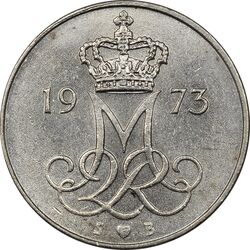سکه 10 اوره 1973 مارگرته دوم - MS61 - دانمارک