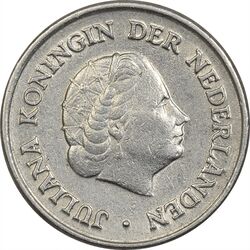 سکه 25 سنت 1950 یولیانا - EF45 - هلند