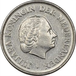 سکه 25 سنت 1969 یولیانا - EF45 - هلند
