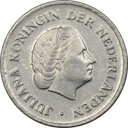 سکه 25 سنت 1977 یولیانا - EF45 - هلند