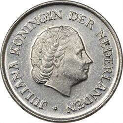 سکه 25 سنت 1977 یولیانا - AU50 - هلند