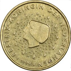 سکه 10 یورو سنت 1999 بئاتریکس - AU58 - هلند