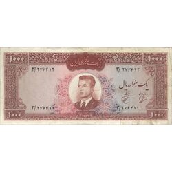 اسکناس 1000 ریال 1341 - تک - VF30 - محمد رضا شاه