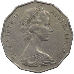 سکه 50 سنت 1981 الیزابت دوم - EF40 - استرالیا