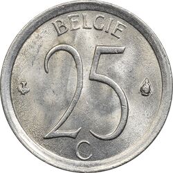 سکه 25 سانتیم 1972 بودئون یکم (نوشته آلمانی) - MS63 - بلژیک