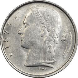 سکه 1 فرانک 1973 بودئون یکم (نوشته آلمانی) - AU58 - بلژیک