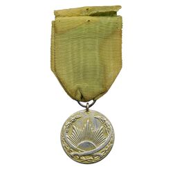 مدال نقره ذوالفقار (با روبان فابریک) - EF - رضا شاه