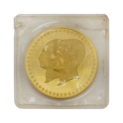 مدال طلا 10 گرمی بانک ملی (دایره) - PF63 - محمد رضا شاه