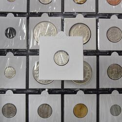 سکه ربعی 1337 دایره کوچک - چرخش 180 درجه - MS62 - احمد شاه