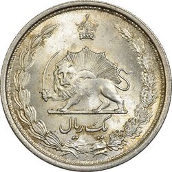 سکه 1 ریال 1313 (3 تاریخ کج) - MS66 - رضا شاه