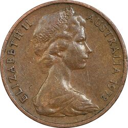 سکه 1 سنت 1972 الیزابت دوم - EF40 - استرالیا