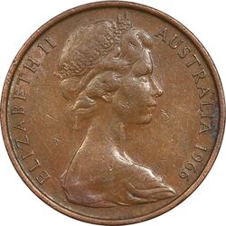 سکه 2 سنت 1966 الیزابت دوم - EF45 - استرالیا