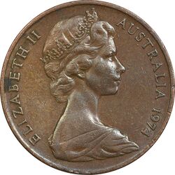 سکه 2 سنت 1974 الیزابت دوم - EF45 - استرالیا