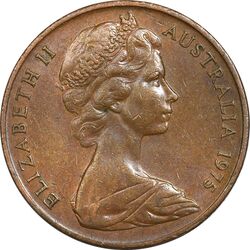 سکه 2 سنت 1975 الیزابت دوم - EF45 - استرالیا