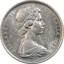 سکه 5 سنت 1980 الیزابت دوم - MS61 - استرالیا