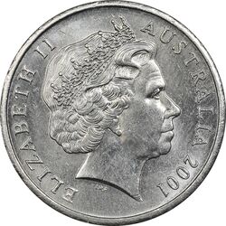 سکه 5 سنت 2001 الیزابت دوم - MS63 - استرالیا