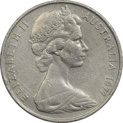 سکه 20 سنت 1977 الیزابت دوم - VF35 - استرالیا