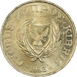 سکه 5 سنت 1983 جمهوری - MS61 - قبرس