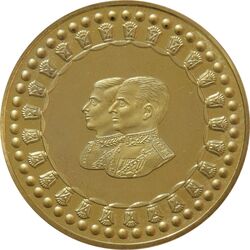 مدال برنز یادبود سه رخ پهلوی 2017 - UNC - محمدرضا شاه