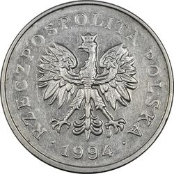سکه 1 زلوتی 1994 جمهوری سوم - EF45 - لهستان
