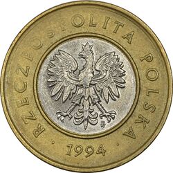 سکه 2 زلوتی 1994 جمهوری سوم - EF45 - لهستان