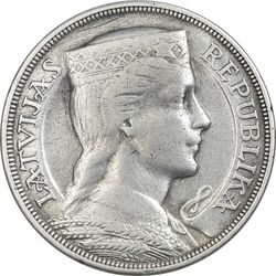سکه 5 لاتی 1931 جمهوری - EF40 - لتونی