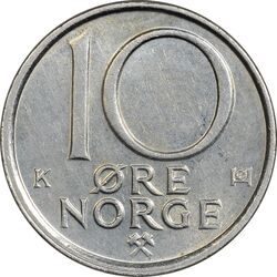 سکه 10 اوره 1989 اولاف پنجم - AU58 - نروژ