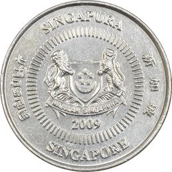 سکه 10 سنت 2009 جمهوری - AU58 - سنگاپور