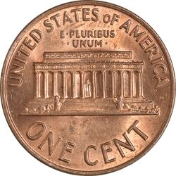 سکه 1 سنت 1972 لینکلن - MS62 - آمریکا