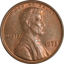 سکه 1 سنت 1973 لینکلن - MS61 - آمریکا