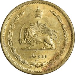 سکه 10 دینار 1319 برنز - MS62 - رضا شاه
