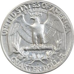 سکه کوارتر دلار 1958D واشنگتن - EF45 - آمریکا