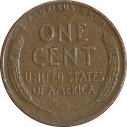 سکه 1 سنت 1945S لینکلن - VF30 - آمریکا