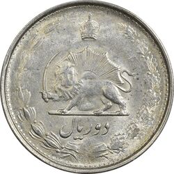 سکه 2 ریال 1323 - MS61 - محمد رضا شاه