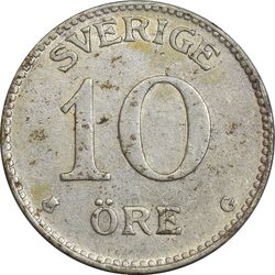 سکه 10 اوره 1942 گوستاو پنجم - AU50 - سوئد