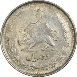 سکه 2 ریال 1323 - AU50 - محمد رضا شاه