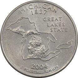 سکه کوارتر دلار 2004D ایالتی (میشیگان) - MS61 - آمریکا
