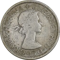 سکه 2 شیلینگ 1955 الیزابت دوم - VF35 - انگلستان