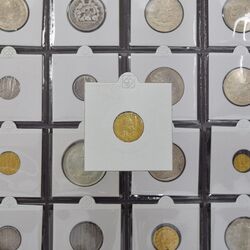 سکه طلا 5000 دینار 1321 (321 ارور تاریخ) تصویری - EF40 - مظفرالدین شاه