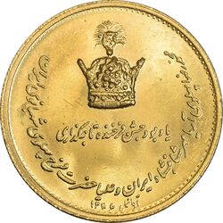 مدال طلا تاجگذاری 1346 - MS64 - محمد رضا شاه