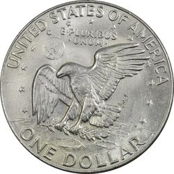 سکه یک دلار 1974D آیزنهاور - MS61 - آمریکا