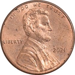 سکه 1 سنت 2021 لینکلن - MS62 - آمریکا