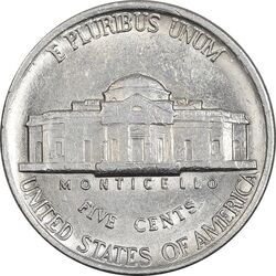 سکه 5 سنت 1983D جفرسون - AU55 - آمریکا