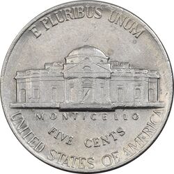 سکه 5 سنت 1990P جفرسون - AU55 - آمریکا