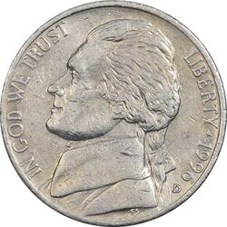 سکه 5 سنت 1996D جفرسون - EF45 - آمریکا