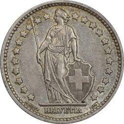سکه 1 فرانک 1957 دولت فدرال - AU50 - سوئیس