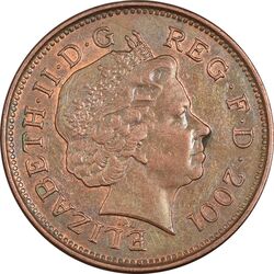سکه 2 پنس 2001 الیزابت دوم - EF45 - انگلستان